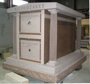 Nicolazakes Pink Rock of Ages Mausoleum