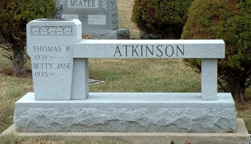 Atkinson Gray Cremation Memorial Bench